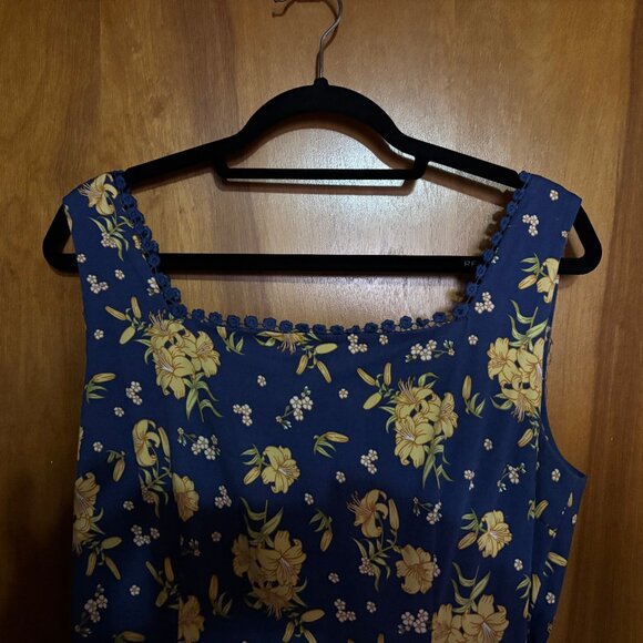 ModCloth x Collectif Retro Twee Floral Sleeveless Midi Swing Dress Size XL - Picture 6 of 10